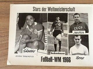 1966 World Cup In England Eusebio Yashin Rare Germany Card