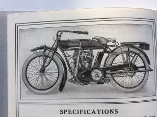 Rare 1913 Hendee Hedstrom Indian Motocycle Motorcycle Antique Vintage Reproductn 5