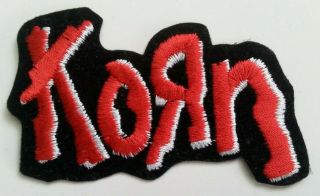Korn Rare Embroidered Iron - On Patch,  2.  5x3.  5 Inches Die Cut