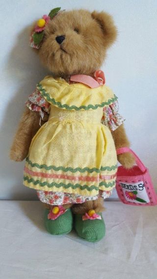12 " Plush Rare Boyds Bear Blossom Springbeary,  Limited Edition,  Jointed,  Retired