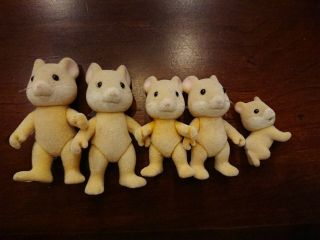 Rare Retired Calico Critters/sylvanian Families Hawthorne Hamster Family Guc