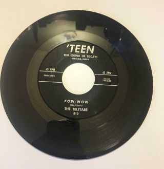 Vintage 45 Rpm Record Vinyl The Telstars Pow - Wow Lovina Rare Hawaiian Teen Label