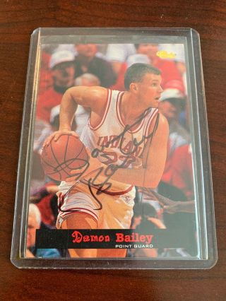 Damon Bailey Indiana Hoosiers Auto Signed 1994 Classic Promo Card Rare