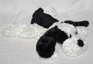 Aurora Flopsies 14 " White Black Puppy Dog Plush Rare Htf Floppy Squishy Beanie