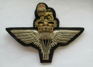 Vintage Royal Paratrooper Hand Sewn Blazer Badge Patch Raf Insignia Old Rare