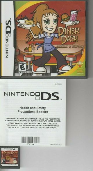 Diner Dash: Sizzle & Serve Nintendo Ds Lite Dsi Xl 3ds 2ds Game Rare Vg