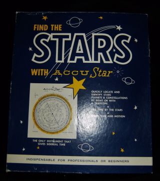 Rare Vintage Find Stars W/ Accu Star Instument Locate & Identify Stars & Planets