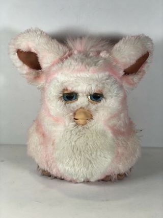 Hasbro 2005 Furby Rare Pink/white With Blue Eyes 59294 Great