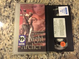 Night Of The Archer Rare Vhs Not On U.  S.  Dvd 1999 Barbera Carrera Erotic Sleaze