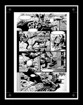 Paul Gulacy Batman: Outlaws 1 Rare Production Art Pg 29 Monotone