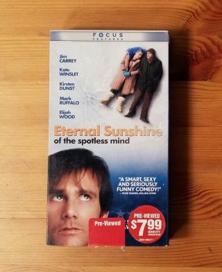 Eternal Sunshine Of The Spotless Mind (vhs,  2004) Rare And Htf