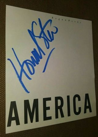 Howard Stern Radio Dj Signed Autographed Miss America Book Page W/coa Rare A