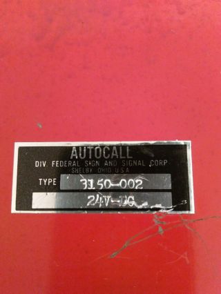 Autocall 3150 - 002 Fire Alarm Signal System Control Unit (rare) 24v - Dc