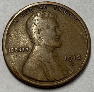 1912 S Lincoln Wheat Penny Cent Rare Better Date Pq