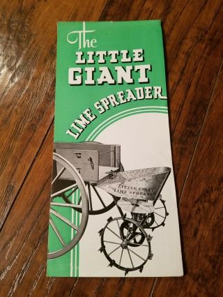1938 Little Giant Lime Spreader Brochure / Rare