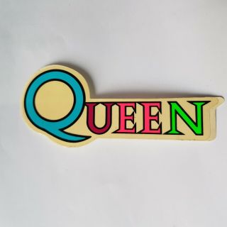 Rare Vintage Vinyl Sticker Queen Freddie Mercury No Cd Rainbow Colors