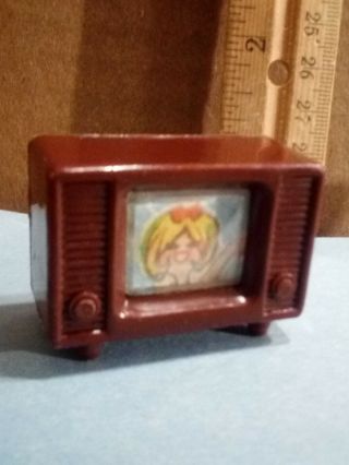 Vtg Doll House Miniature Hong Kong Television Rare Tv