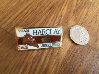 Rare Vintage Jack Middelburg Barclay Motorcycle Racing Pin Badge Tt