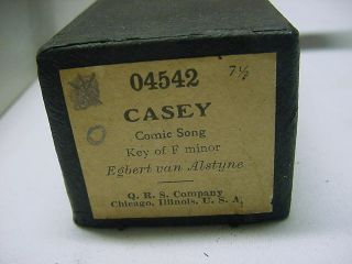 Rare Casey Player Piano Roll " Comic Song " 04542 Pb Egbert Van Alstyne (1905)