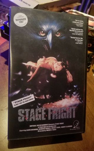 Stage Fright Vhs Rare Italian Horror Imperial Video (1987)