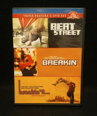 Beat Street Breakin Breakin 2 Electric Boogaloo Rare Break Dancing 3 Dvd Set