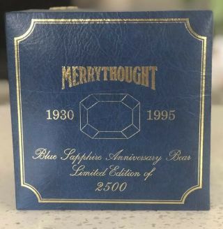 Rare Merrythought Blue Sapphire Anniversary Bear Limited Edition Of 2500 117 5