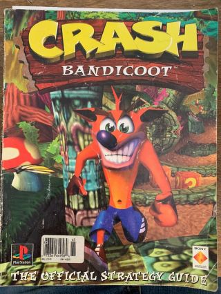 Rare Playstation 1 Crash Bandicoot Official Strategy Guide