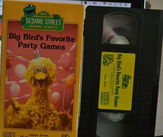 Sesame Street - Big Birds Favorite Party Games (vhs,  1988) Rare