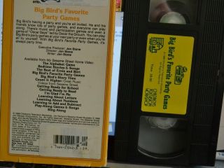 Sesame Street - Big Birds Favorite Party Games (VHS,  1988) RARE 2