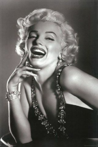 Marilyn Monroe Poster Laughing Rare Hot 24x36
