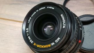 MINOLTA MD W.  ROKKOR - X 35mm f2.  8 for mirrorless cameras JAPAN GREAT rare 5