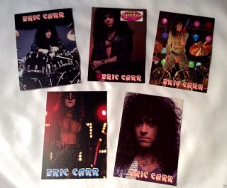 Rare Set Of 5 Kiss Eric Carr Promo Preview Cards - Don 