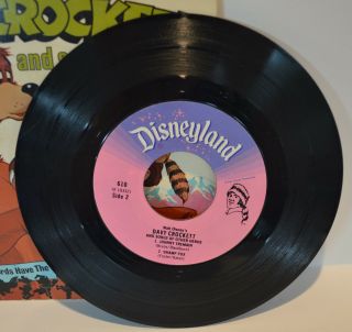RARE VINTAGE 1950 ' s RECORD 45 RPM DISNEY ' S - Davy Crockett and song of other her 3