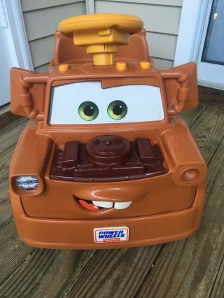 Rare Disney Cars Pixar Ride - on Power Wheels Mater 6 Volt Battery Toy Tow Truck 2