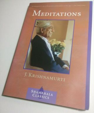 Meditations (shambala Pocket Classics) J.  Krishnamurti [rare Paperback Book] Nm,