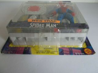 1995 Marvel Spider - Man Animated Series WEB TRAP Action Figure Toy Biz NIP RARE 2