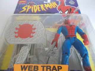 1995 Marvel Spider - Man Animated Series WEB TRAP Action Figure Toy Biz NIP RARE 3