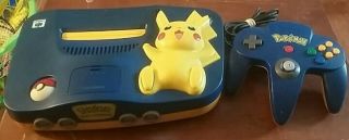 Rare Pokemon Pikachu Nintendo 64 Console Bundle (with N64 Expansion Pack)
