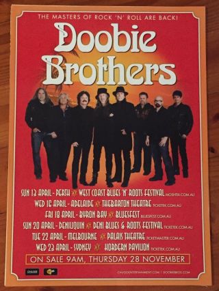 Doobie Brothers - Rare Australian Promo Concert/tour Poster