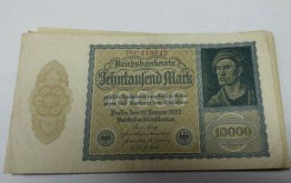 1922 10000 German Mark Rare Notes