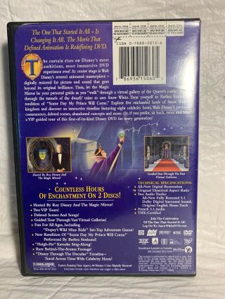 RARE SNOW WHITE and the Seven Dwarfs 2 DISC DVD PLATINUM EDITION W/BOOKLET 2