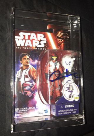 Oscar Isaac Rare Autographed Signed Star Wars Figure W/ Proof And Case