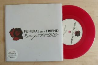 Funeral For A Friend Roses For The Dead 7 " Red Vinyl Rare Punk