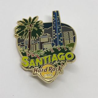 Hard Rock Cafe Santiago Chile City Pin Rare Collectible