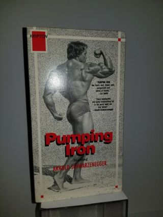 Pumping Iron Vhs 1992 Vintage Tape Video Very Rare White Sleeve Arnold