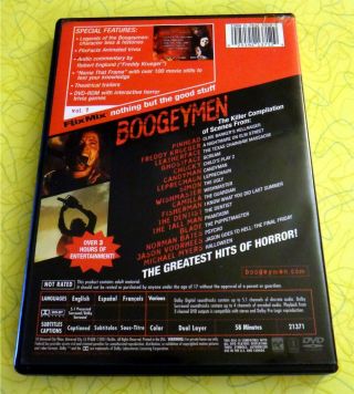 Boogeymen: The Killer Compilation DVD Movie Rare Horror Video OOP FlixMix 2