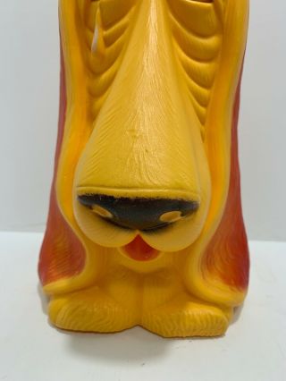 Vintage Reliable Toys 10.  5” Blown Plastic Dog Money Coin Bank Yellow RARE Canada 3