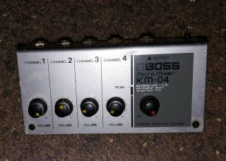Roland Boss Km - 04 4 - Channel Vintage Micro Mixer Made In Japan Rare