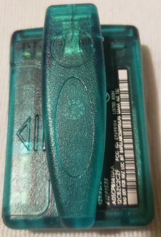 RARE Motorola Flex Vintage Translucent Green Pager Beeper With Belt Clip 2