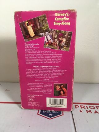 Barney - Barneys Campfire Sing - Along VHS Tape 1990 Rare OOP 3